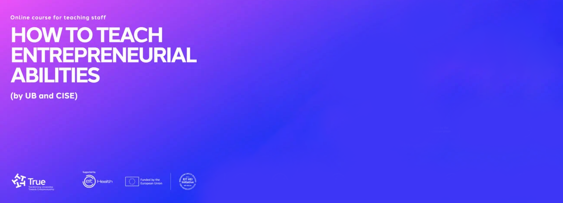 Formação online - How to Teach Entrepreneurial Abilities!