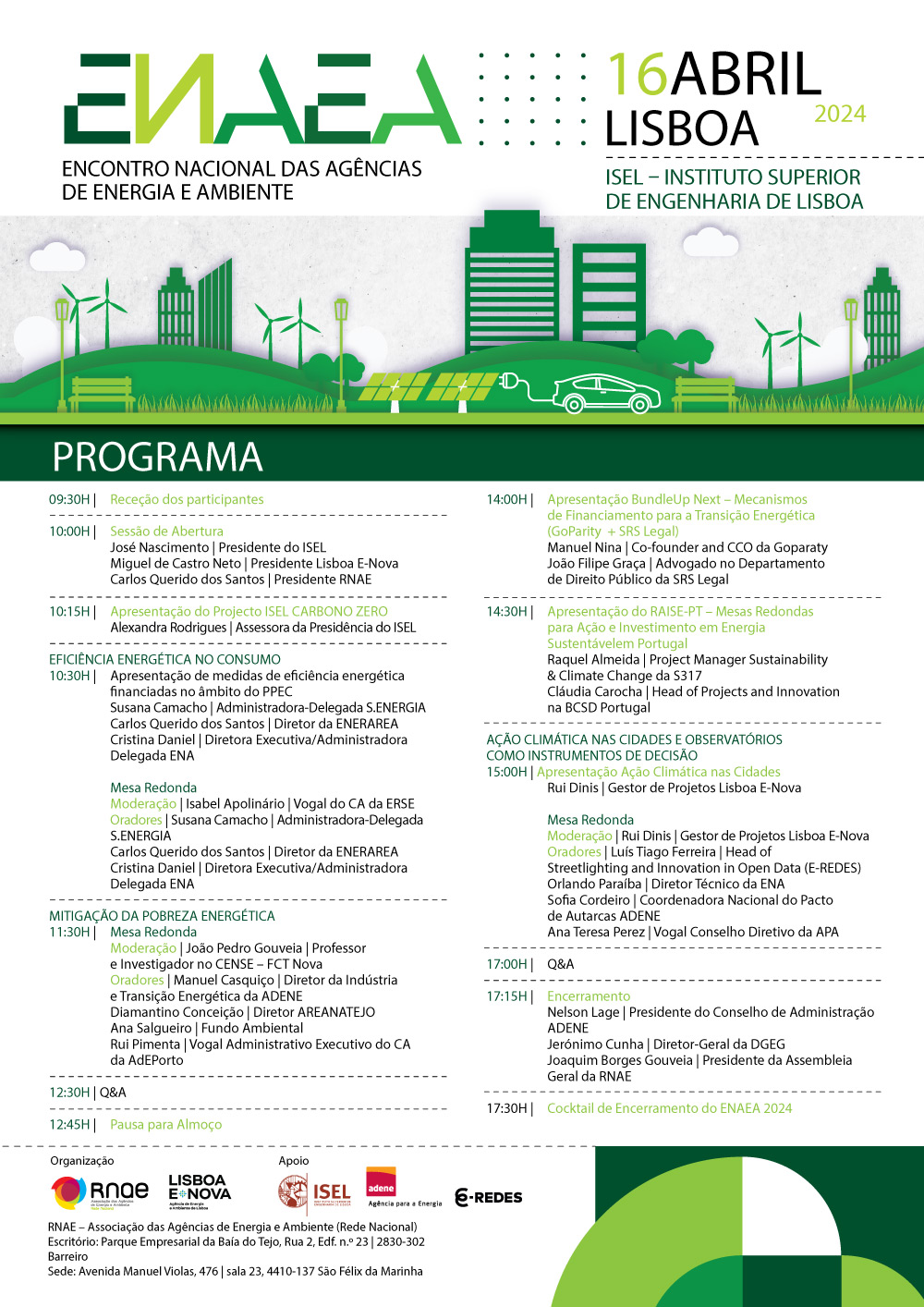ISEL recebe Encontro Nacional das Agências de Energia e Ambiente 2024